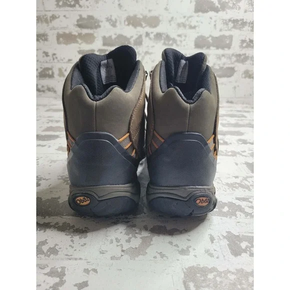 Men's 10.5 W Oboz Bridger Mid B-DRY Sudan Brown Leather Hiking Boots Waterproof - Picture 5 of 8